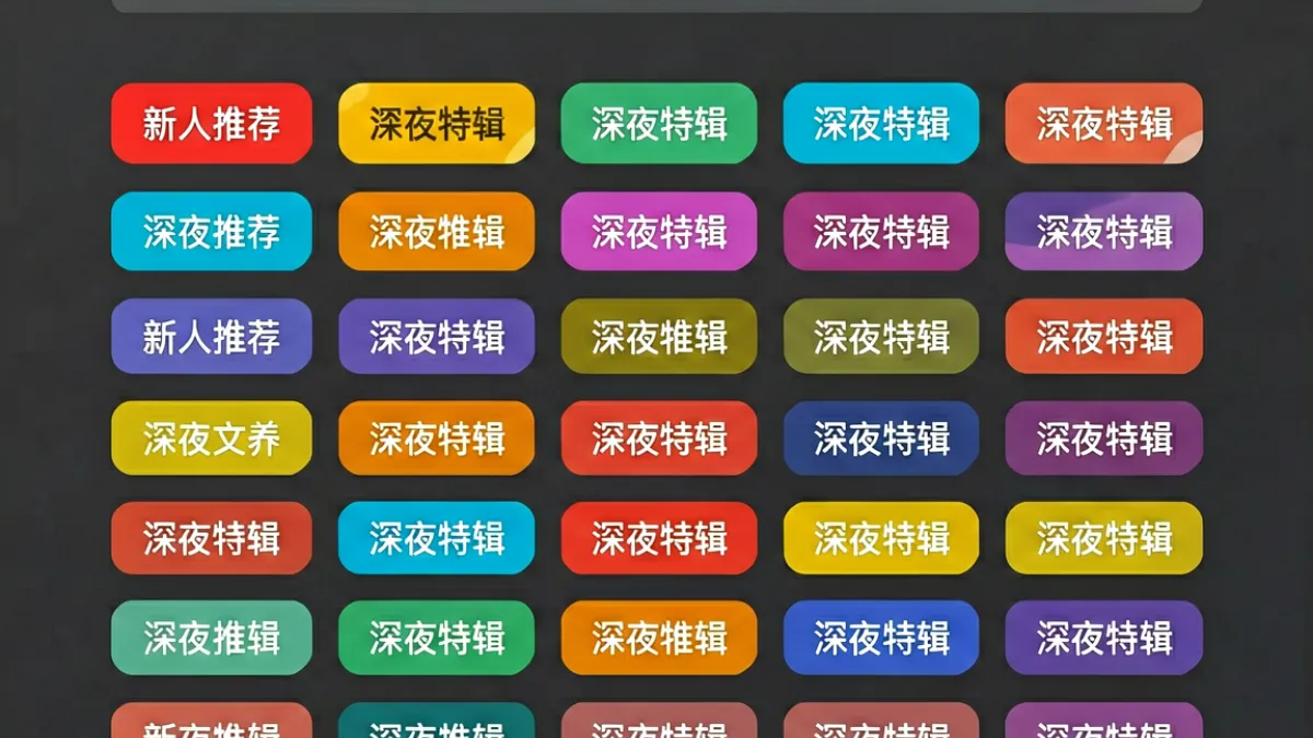 俺去夜平台内容分类标签界面截图，展示多个热门分类入口与搜索框